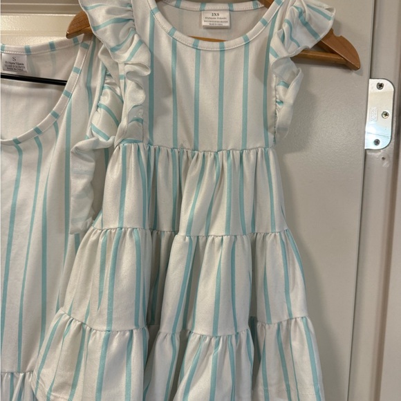 Matching Striped Ruffle Dresses - Picture 2 of 4